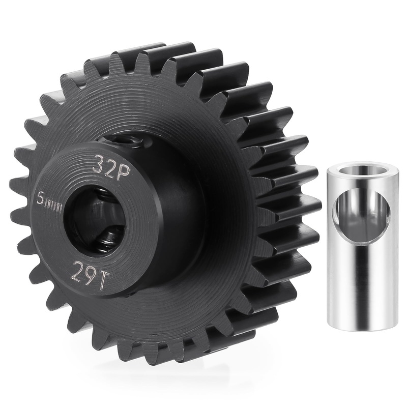 BRKRC Steel 32P 5mm Pinion Gear 25T 26T 28T 29T 30T 31T 32T 33T 34T 35T 36T 37T 38T Motor Gears for 1/10 1/8 RC Car Parts (29T)