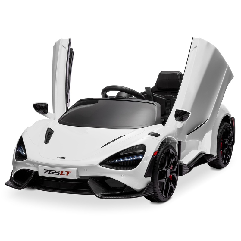 Kidzone 12V Licensed McLaren 765LT Kids Ride On Sports Car Electric Vehicle Vehicles with 2 Speeds, Parent Control, Smooth Start