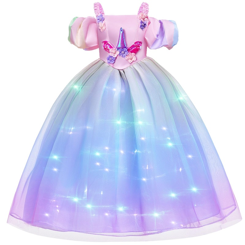 Minetom Princess Dress for Girls Costume Princess Dress up Clothes for Little Girls Birthday Party Cosplay Outfit 5-6 Years