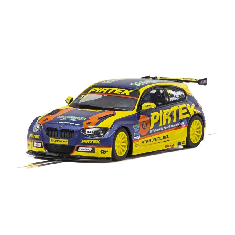 Scalextric 125i BTCC 2018 Andrew Jordan 1:32 Slot Race Car C4018, Yellow & Blue
