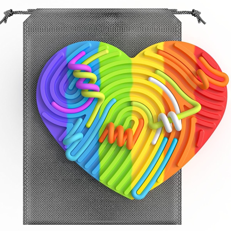 Sensory Activity Board- Silicone Fidget Toys for Stress and Anxiety Relief, ADHD Autism Sensory Toys for Kids 3+ & Adults, Fidge