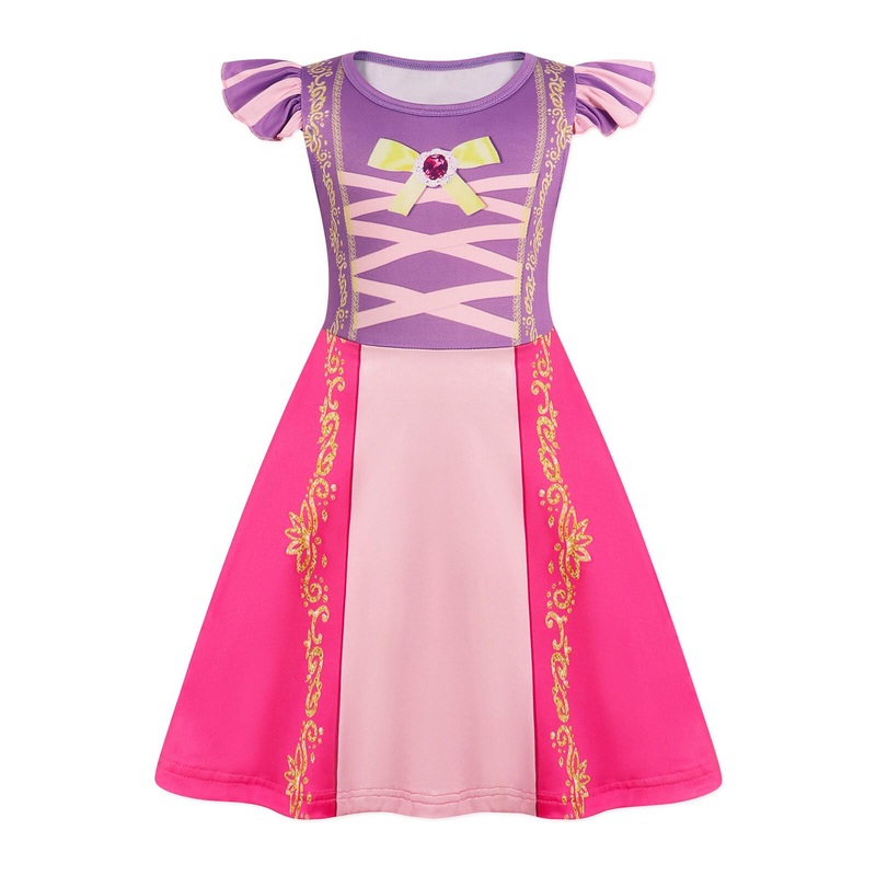 Sukyfecde Princess Dresses for Girls Toddler Kids Halloween Costume Outfits Birthday Party Dress Up Size 6 Purple