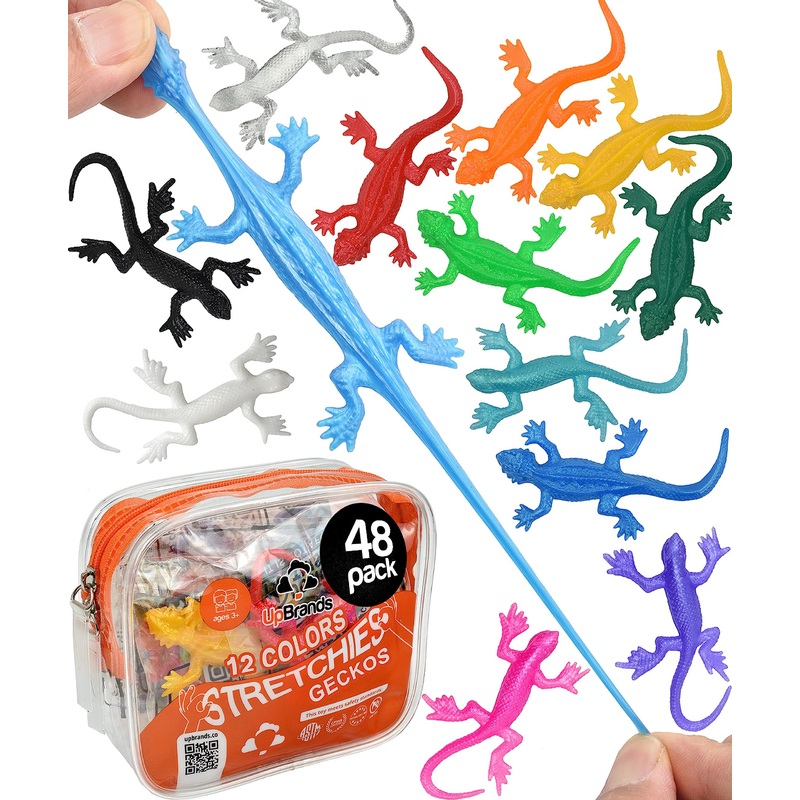 UpBrands 2880 Packs Bulk Super Stretchy Lizard Toys – 12 Colors, 3    Gecko Set for Schools, Quite Activities in Churches, Vendi