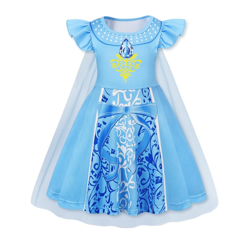 WonderBabe Girls Princess Fancy Dress Kids Halloween Birthday Party Cosplay Dress up Costume with Cape size 2-3t
