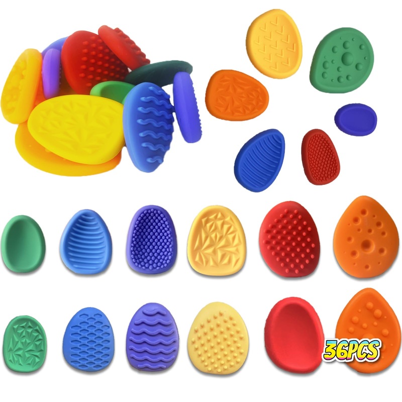 36PCS Random Color Fidget Toys Sensory Stone for Kids