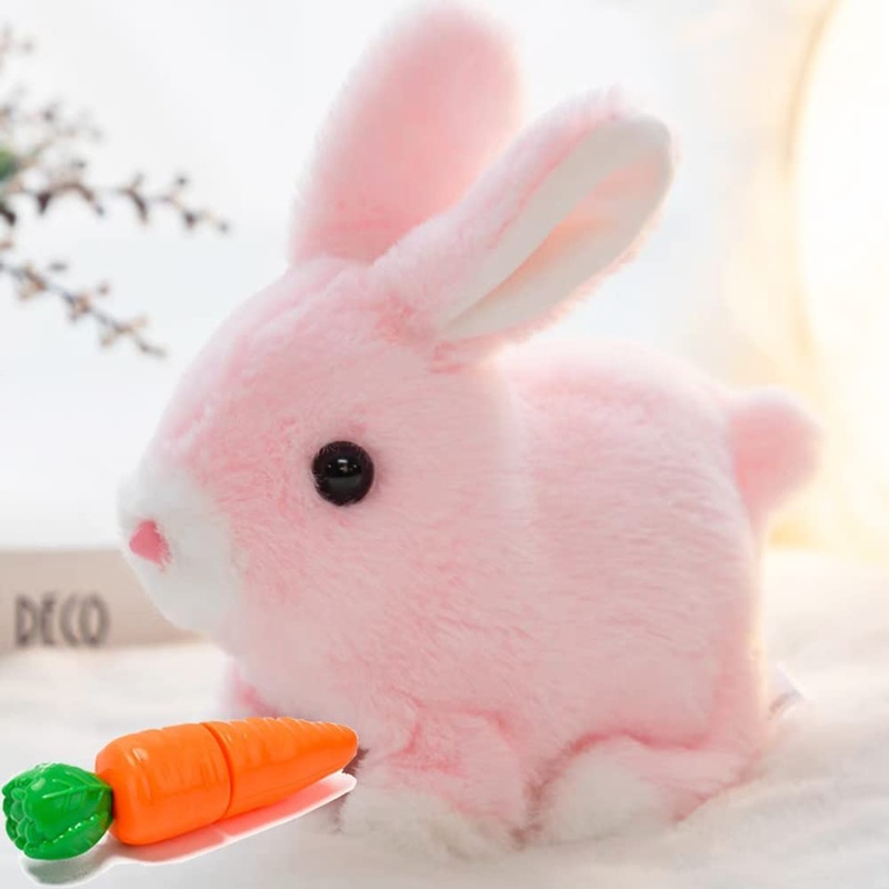 Bunny – My Realistic Bunny Toy,Bunny Realistic Bunny,Easter Basket Stuffer Realistic Bunny Toy,Jumping, Twitching, and Shaking E