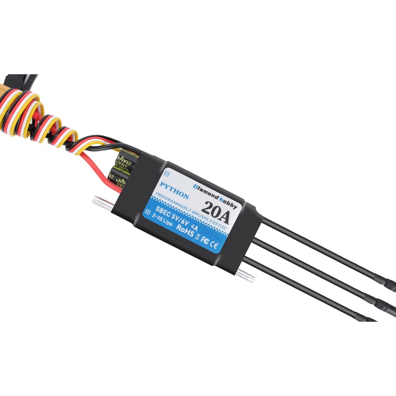 DH 100A 2-6S Waterproof Brushless ESC Electronic Speed Controller with 5V/6V 8A BEC and XT90 4.0mm Banana Head Connector for Mod