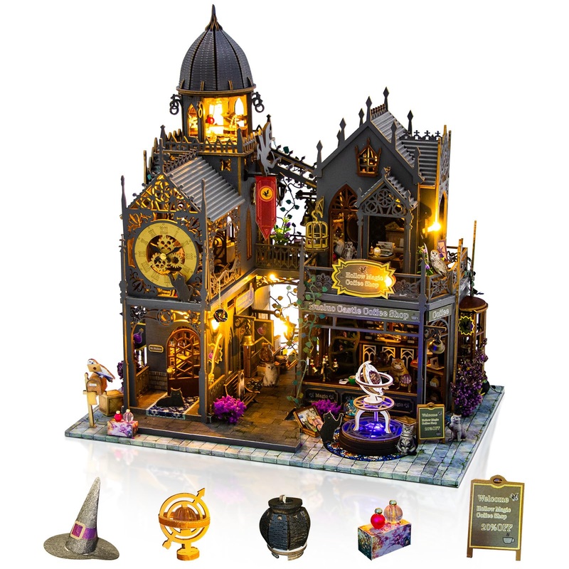 Foyucool DIY Miniature House Kits, Tiny House Kit, Doll House Kits for Adults to Building, Unique Birthday Christmas Day Gift fo