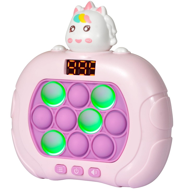 GAPER GO Fast Push Fidget Toys for Kids, Handheld Puzzle Sensory Toys, Quick Push Light Up Pop Game Gifts for 3-12 Year Old Boys