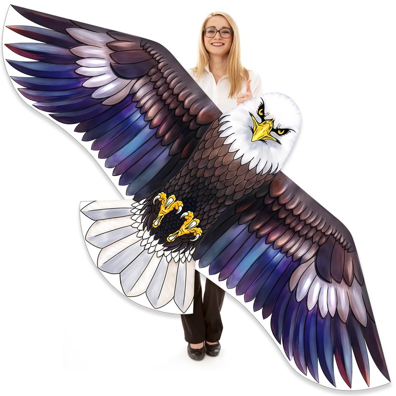 Mint’s Colorful Life Bald Eagle Kite for Adults and Kids, Huge Kite with 78” Wingspan Easy to Fly Single Line Kite for Beach Tr
