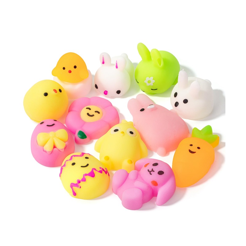 Mr. Pen- Easter Squishy Toys for Kids, 12 Pack, 12 Designs of Easter Squishies for Kids