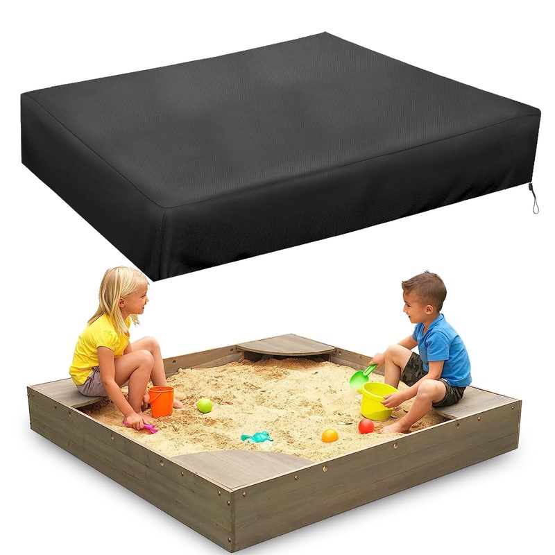 MRWiZMS Sandbox Cover, Lid-60in, 420D Oxford Cloth Waterproof, UV Resistant and Dustproof, Suitable for Children’s Sandbox Prote