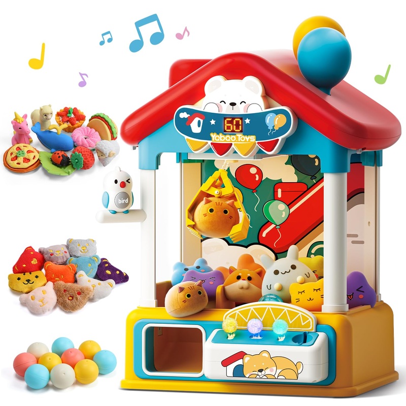 Skirfy Large Claw Machine for Kids with Prizes -19” Bear Claw Machine, Kids Toy, Perfect for Parties, Mini Vending Arcade Game,