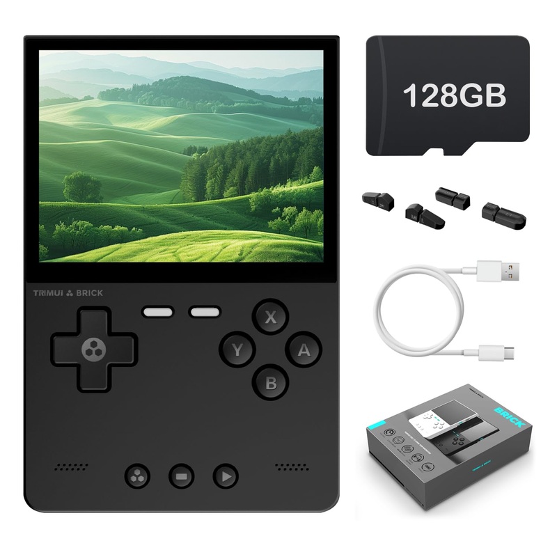 Trimui Brick Handheld Game Console 3.2-Inches Display Game Console,1024×768 IPS Screen Supports Multiple Simulators,Linux System