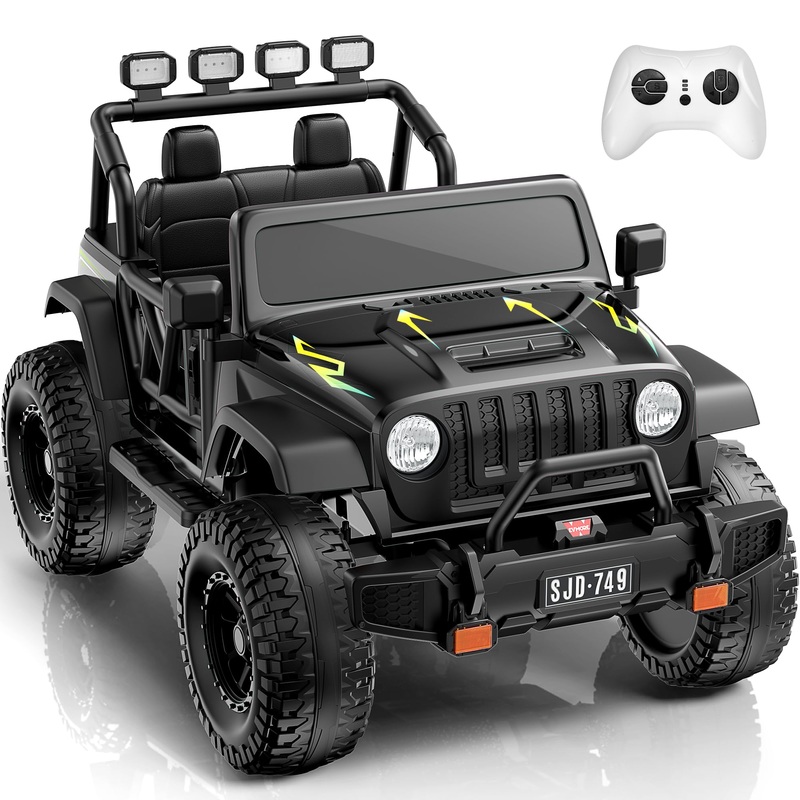 24V Ride on Truck Car 2 Seater Ride Kids Electric Car – 7Ah Large Battery Kids Electric Vehicles with Remote Control, 4WD 3 Spee