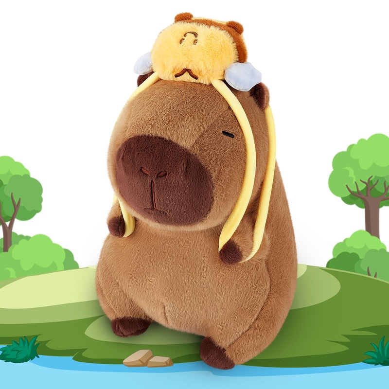 Achwishap Capybara Plush,Cute Plushies Graduate Capybara Stuffed Animal,Capybara Plush Toys,Kawaii Plushie Stuffed Toy Soft Plus