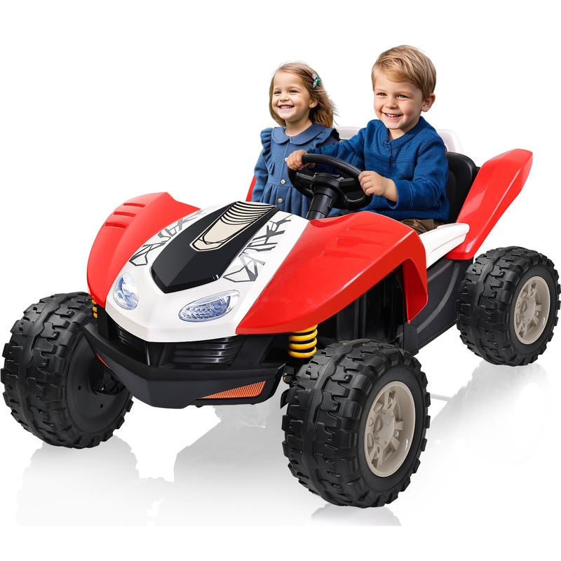 ANPABO 24V Ride on Toys for Big Kids, 4x200W 2 Seater Ride On Truck w/Parent Remote, Max 5.1 MPH, EVA Tires, Spacious Seat, 4-Wh