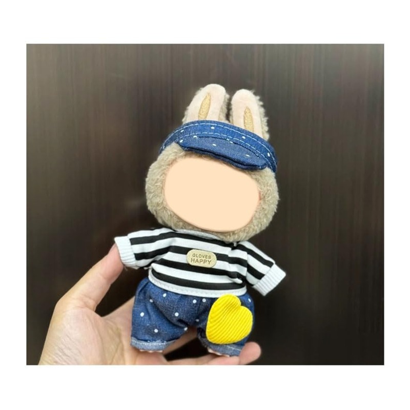 Dolls Clothes – Dress Outfit for 17cm Labubu Dolls, Doll Not Included Dolls Accessories Suspenders Pants Replacement