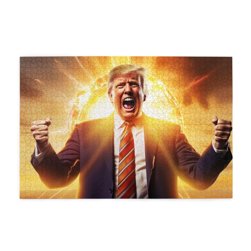 Generic Trump Wins Jigsaw Puzzle 1000 Piece for Adults & Kids, Wall Hanging Puzzles Intellectual Decompressing Fun Family Game L