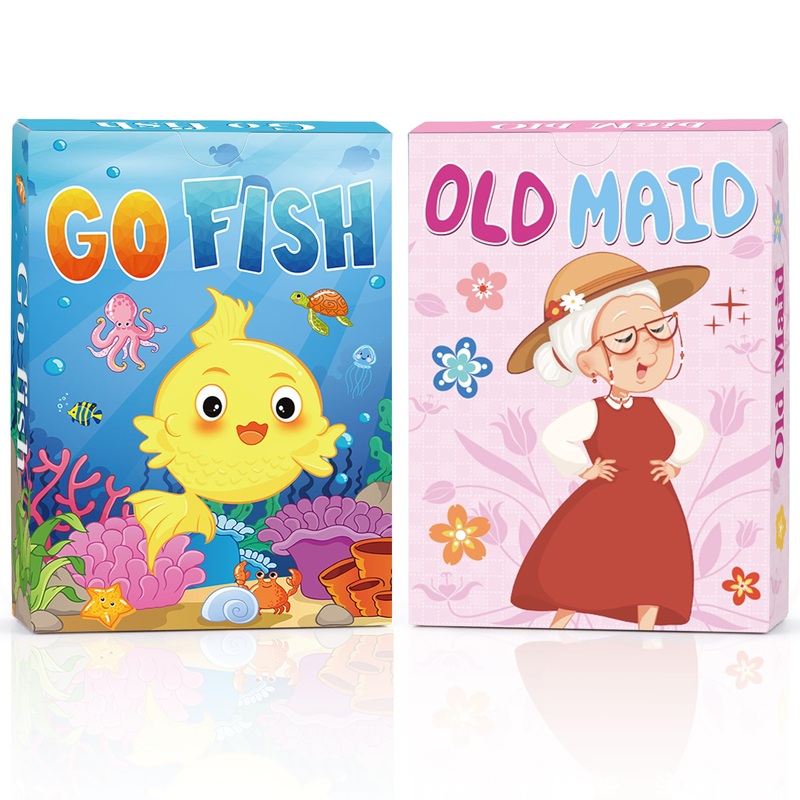Go Fish,Old Maid Card Games, Go Fish Card Game for Kids 4-8, Card Games for Toddler 2-4 Years, Easy to Learn,Easter Basket Stuff