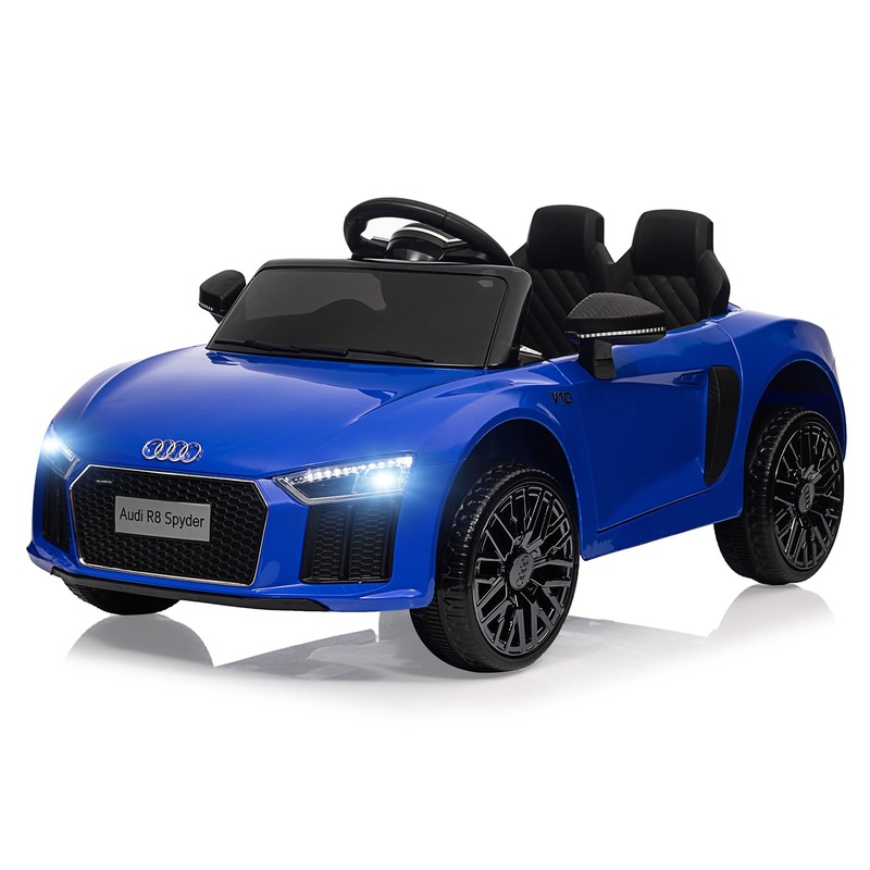 HarmoHaby 12V Kids Ride On Toy Car, Licensed by Audi Ride On Car with Remote Control, MP3 Player, Power Battery Electric Vehicle