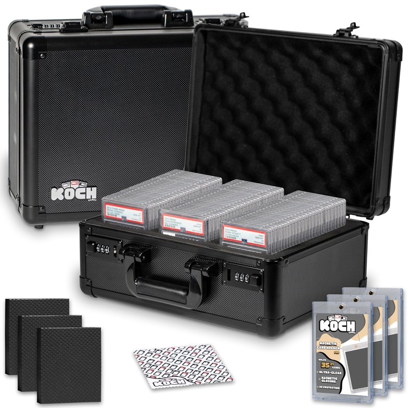 Koch Cards Three Row Graded Card Case Storage Box With Combination Lock, For Sports Cards & TCG, Organize Your Graded Card Colle