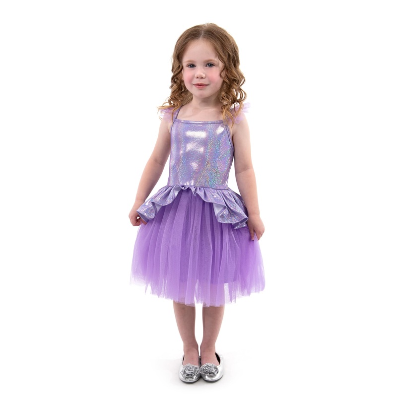 Little Adventures Lilac Tutu Princess Dress Up Costume – Machine Washable Child Pretend Play Dress with No Glitter (SMALL 1-3 YE