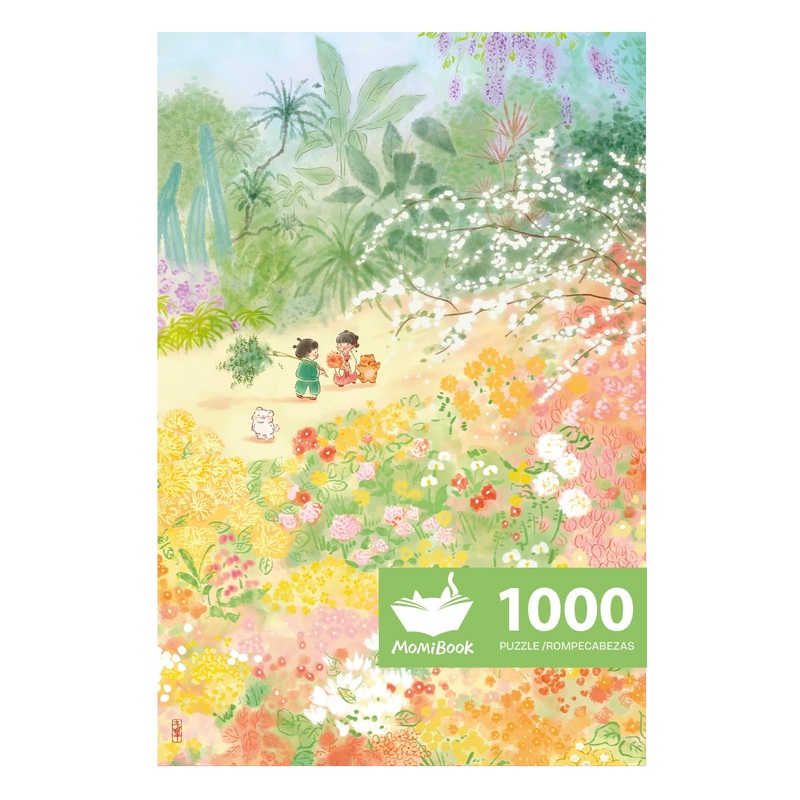 MOMIBOOK Puzzles for Adults 1000 Piece Jigsaw Puzzles of The Fragrance Here, Painting Image Wildflower Difficult Challenging Har