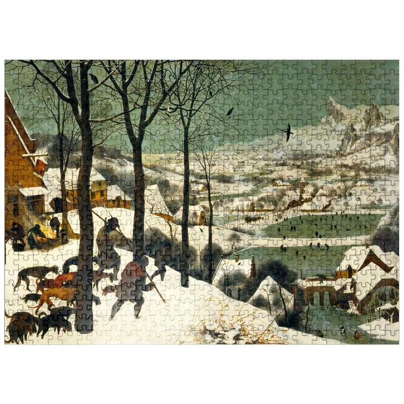 MyPuzzle Hunters in The Snow 1565 by Pieter Bruegel The Elder – Premium 500 Piece Jigsaw Puzzle for Adults