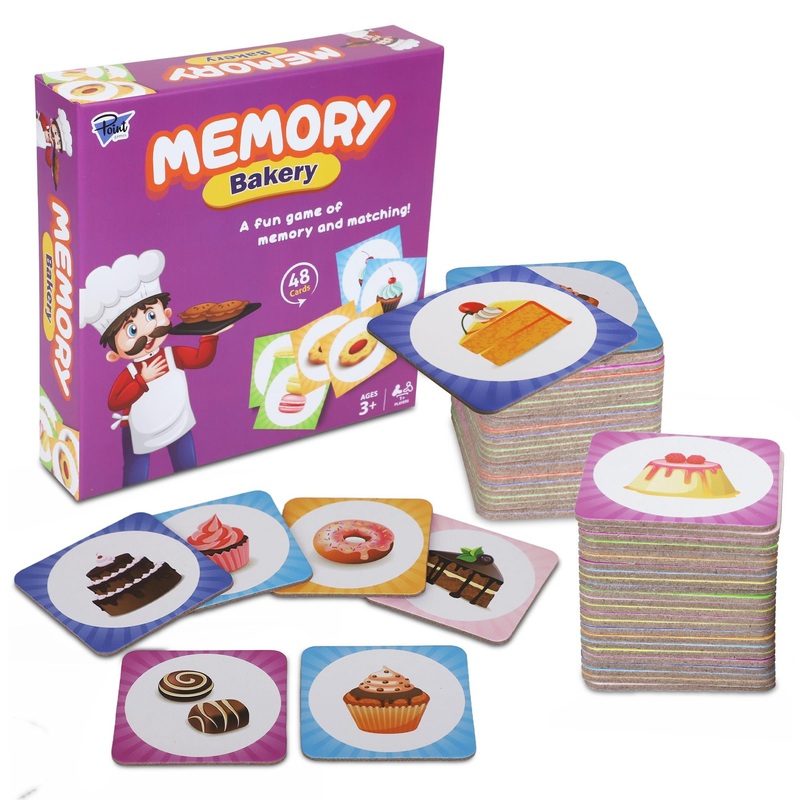 Point Games Memory Game for Kids, Matching Card Games, Flash Cards – Educational Toys – Preschool Learning – Birthday Gift for B