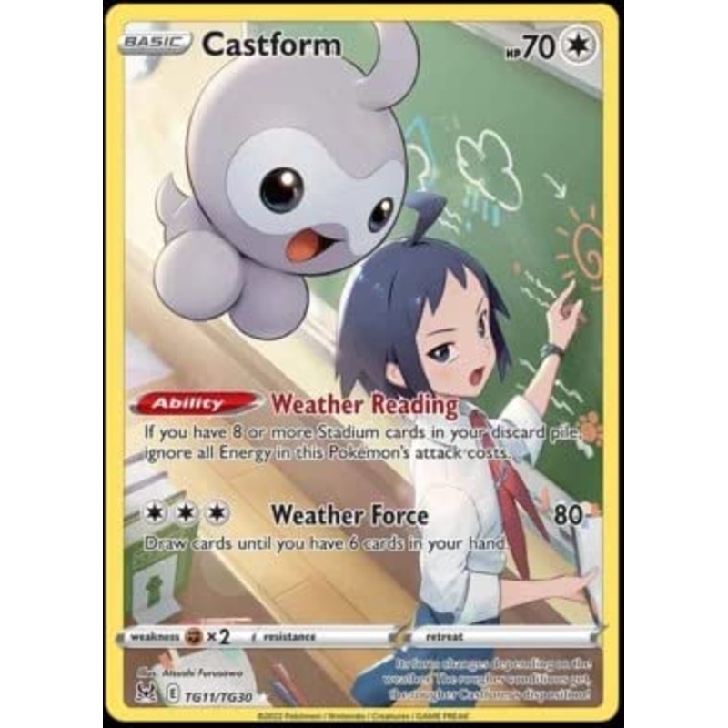 Pokemon – Castform TG11/TG30 – Lost Origin – Trainer Gallery – Holo Card