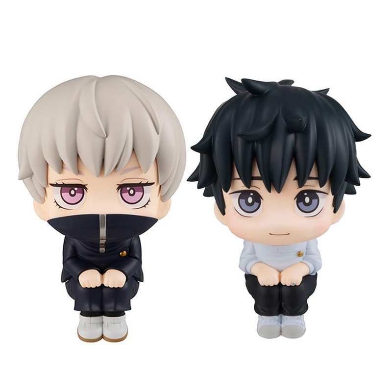 Puruuige 2pcs Okkotsu Yuta/Inumaki Toge Figures Anime Q Version Okkotsu Yuta Figurine 3.93” Look Up Pose Model Statue PVC Cute
