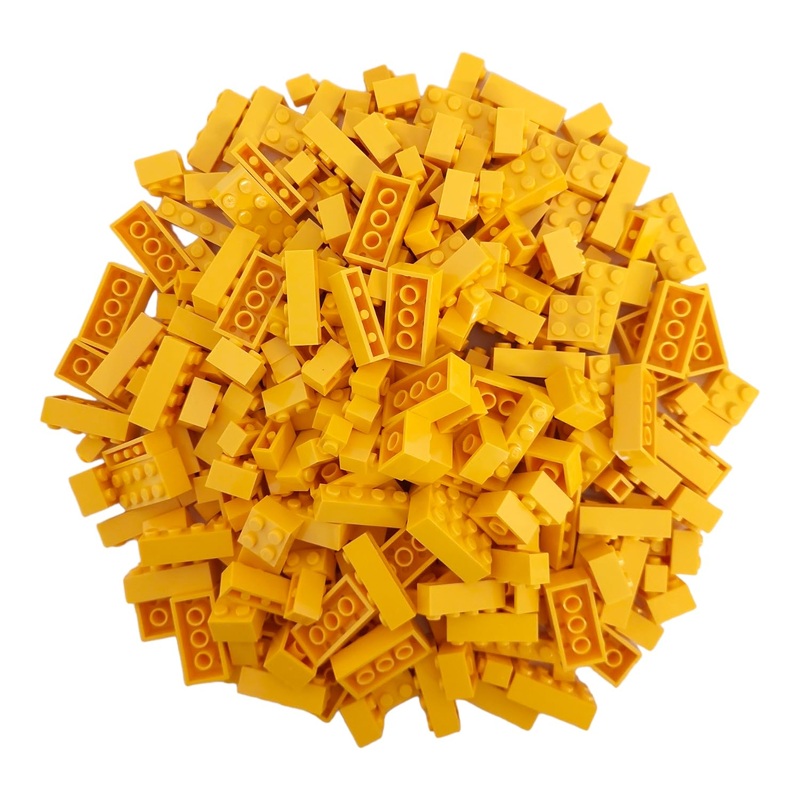 Q-Bricks 300 Piece Unicolor Basic Building Bricks Piccolo Box, Yellow