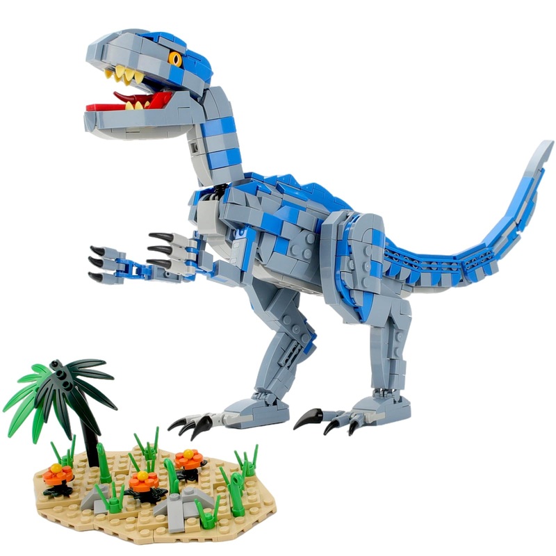 Seyaom Dinosaur Building Block Set, Velociraptor Building Toy Set, 649 Pcs Dinosaur Park World Model Construction, Educational B