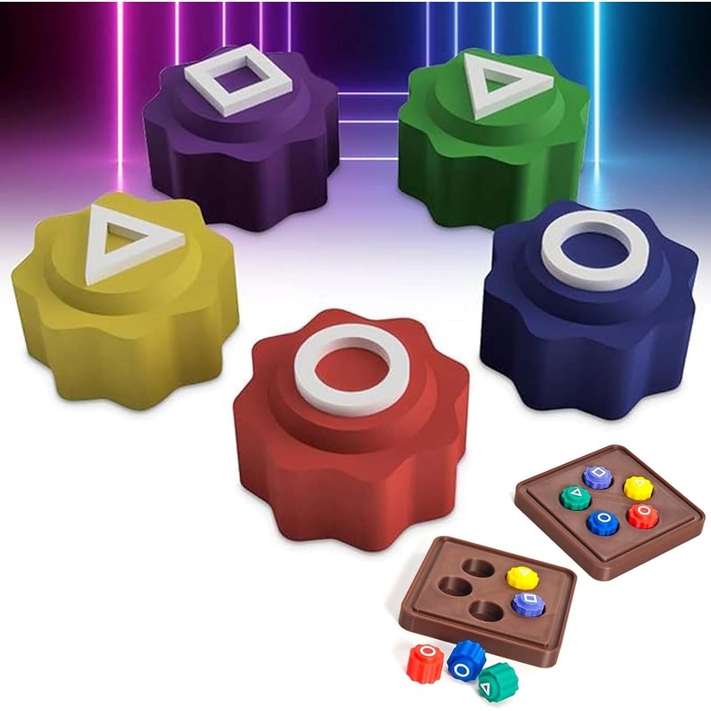 SHESFRIY Korean Traditional Gonggi Game Set,Korean Traditional Catching Game with 5 Pebbles and Base, Hand Eye Coordination Trai