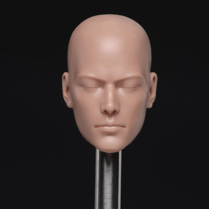 SOUFORCE 1/6 Scale Male Head Sculpt Bald Man Monk Closed Eye Style Head for 12inch Phicen,TBLeague Action Figure