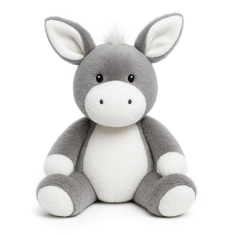 WEIGEDU Adorable Gray Donkey Plush Toy – 12.6 Inch Soft & Cuddly Stuffed Animal Donkey, Perfect for Kids, Babies, Toddlers – Far