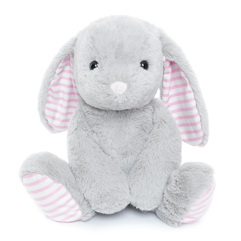 WEIGEDU Gray Bunny Rabbit Stuffed Animals Plush Toys for Kids Girls Boys Baby Birthday Bedtime Gift, 17.7 inches