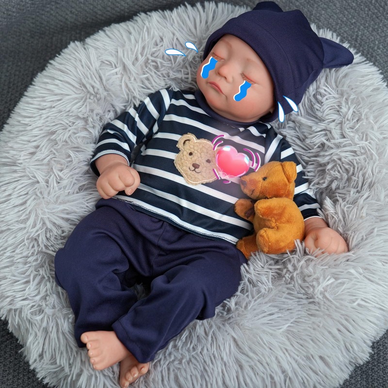 Babeside Realistic Baby Doll With Heartbeat – Kai, 17 Inch Handmade Reborn Baby Dolls Boy With Crying And Babbling Voice, Real B