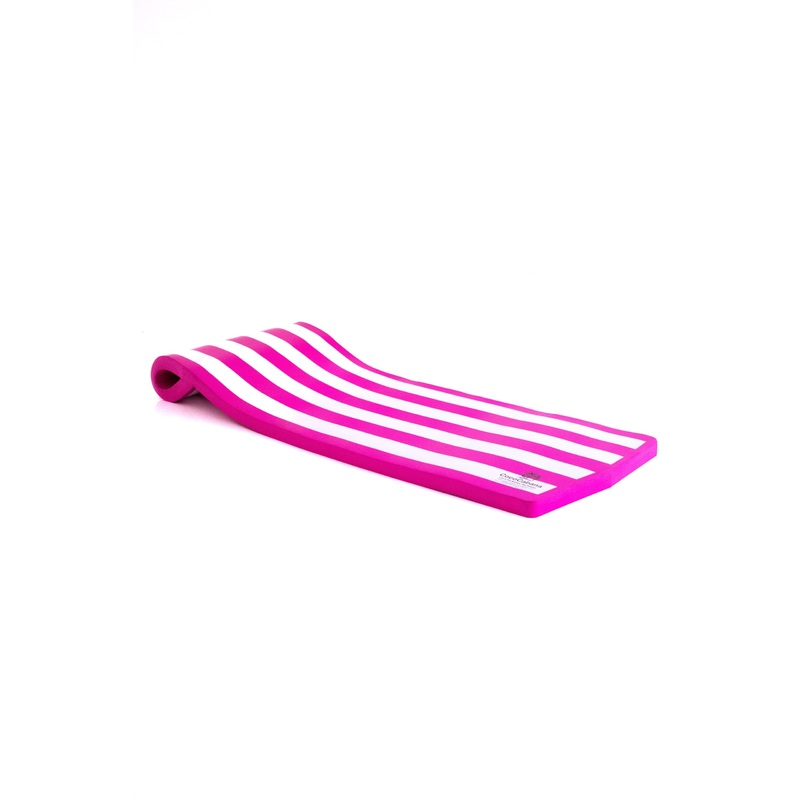 Cococabana 74 Inch Foam Float For Pools & Lakes Vinyl Foam Pool Floats (Pink Stripe, 2In Thick)
