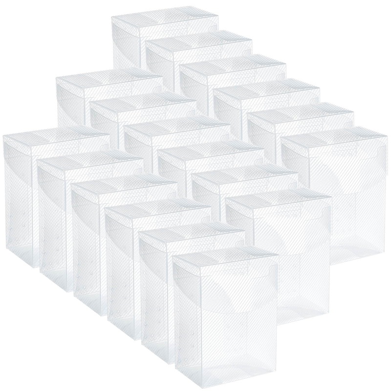 Deekin 18 Packs Deck Cards Box Trading Card Storage Box Case Carrying Case For Family Party Games Supplies(Clear,4 X 2.8 X 2 Inc