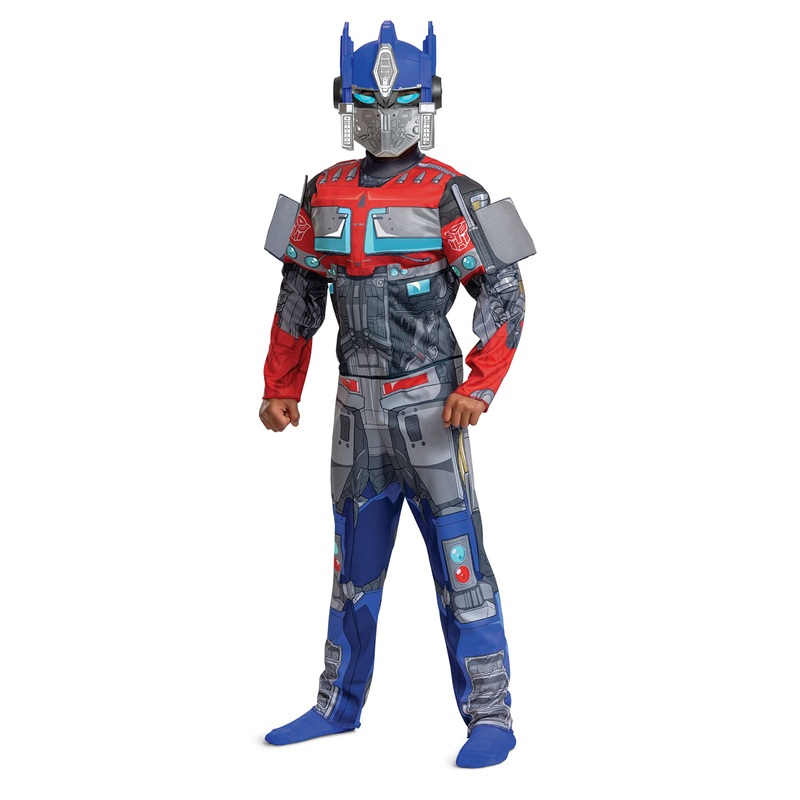 Disguise Optimus Prime Muscle Costume, Official Transformers Rise Of The Beasts Costume And Mask, Small (4-6)