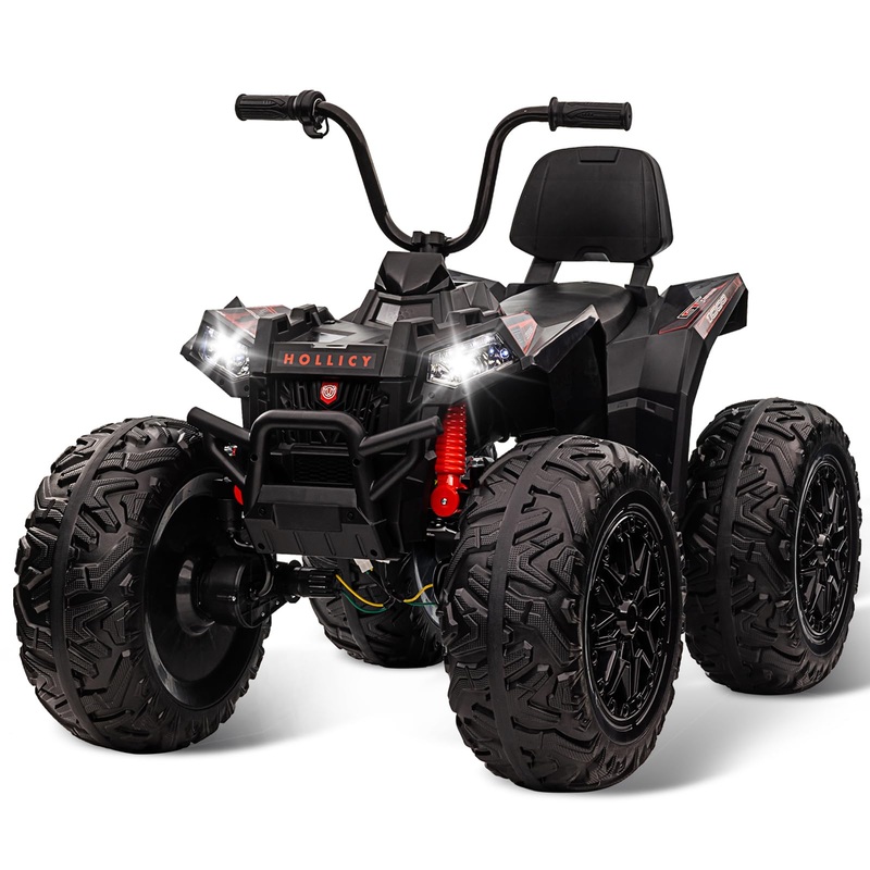 Hetoy Kids Atv, 24V Ride On Car 4Wd Quad Electric Vehicle, 4X80W Powerful Engine, With 7Ahx2 Large Battery, Accelerator Handle,