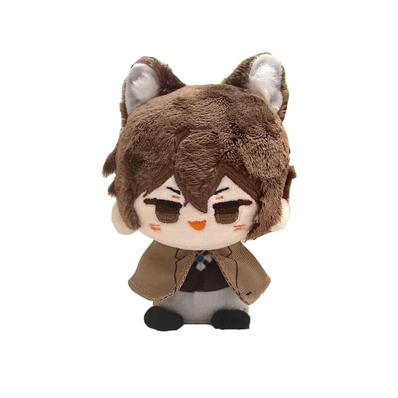 Kila Mila Anime Plush Doll Dazai Osamu Nakahara Chuuya Edogawa Rampo Mini Pendant Keychain Cute Toy Kids Gift(Dazai Osamu)
