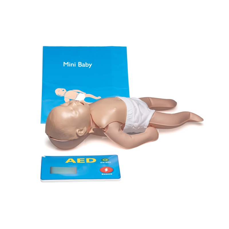 Laerdal Mini Baby Global Set – Inflatable CPR Manikin with Compression Clicker and Basic AED Trainer