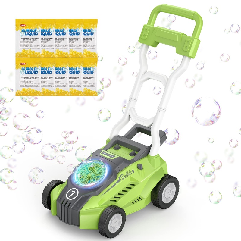 Osimily Bubble Lawn Mower For Kids, 12000+ Automatic Bubble Toys With Sound, Outdoor Bubbles Push Toys For Toddler, Bubble Solut