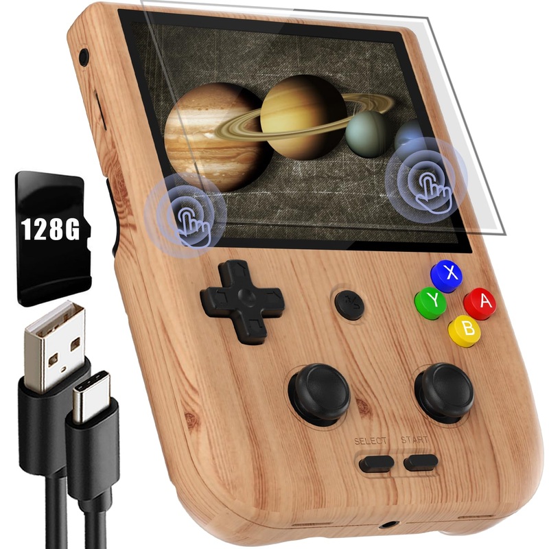 Rg405V Retro Handheld Game, Android 12 Built-In 128G Tf Card 3172 Games,4 Inch Ips Touch Screen With Game Front-End,Rg405V Suppo