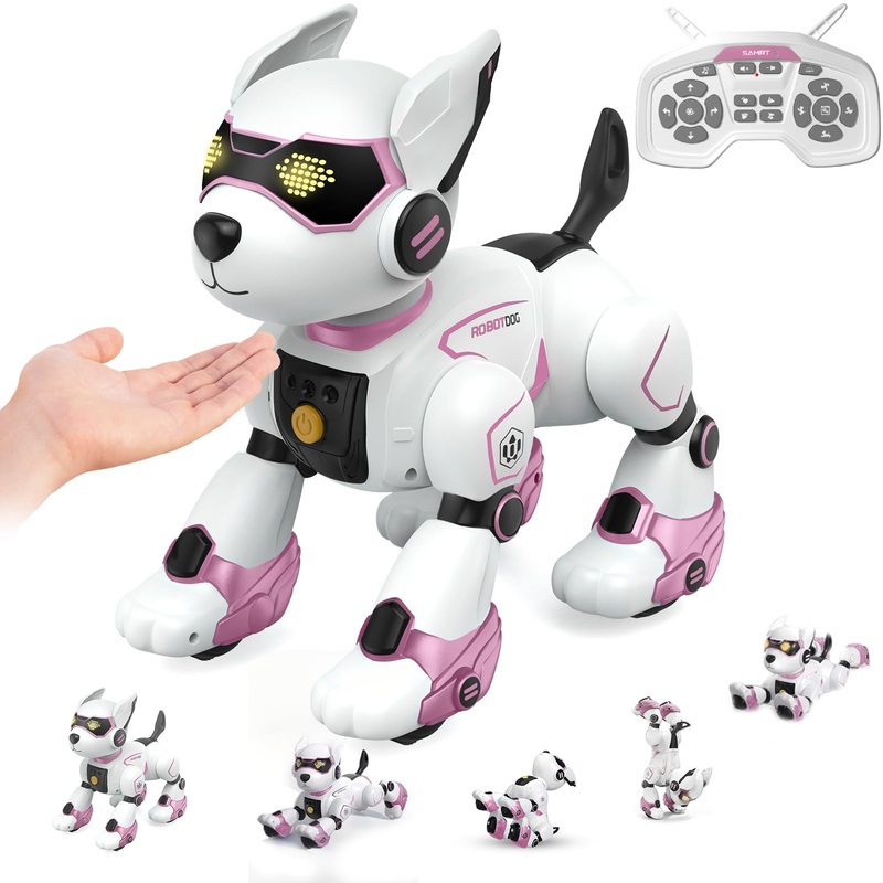 Smart Robots Dog Toy for Kids, Programmable Interactive RC Robotic Pets with Voice Control and Touch Sensory, Imitates Animals M