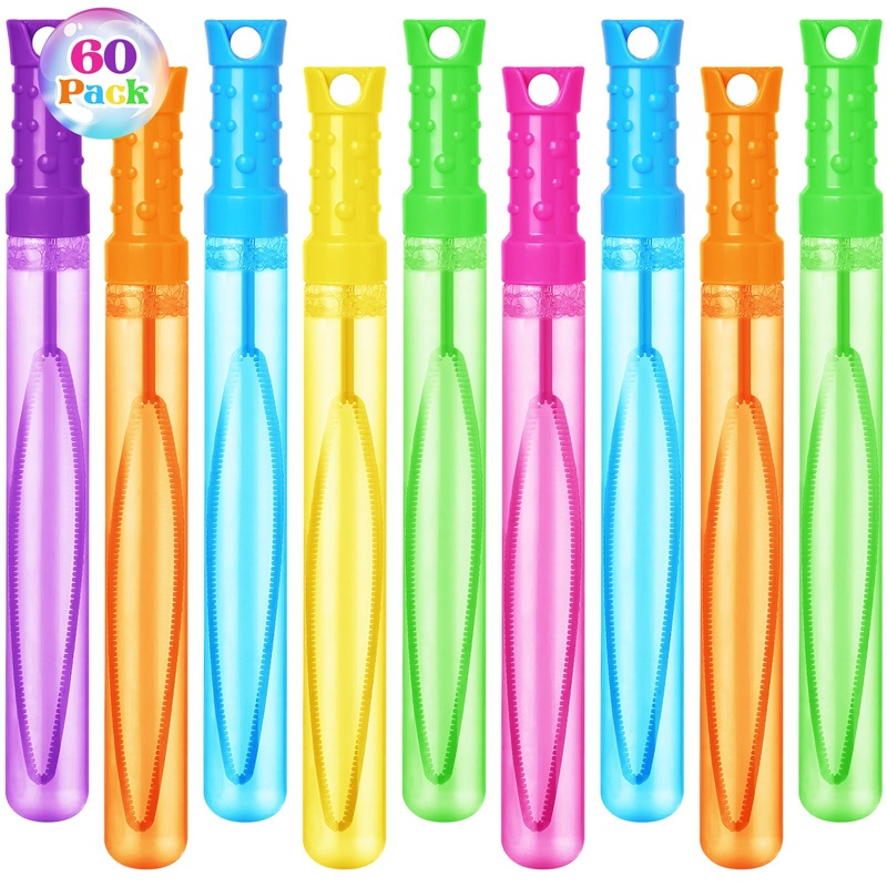 Springflower Bubble Wand, 60 Pcs Bubble Wands Bulk, Summer Toys Outdoor Activity Supply,Bubble Party Favors For Kids, Birthday,