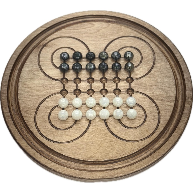 Surakarta Board Game – 9.5” Roundabouts – Congkak – Sungka – Ayoayo – Adi -Traditional Marbles Games – Infinity Checkers – Made